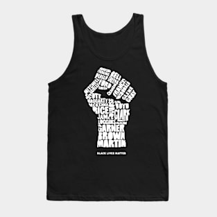 Black Lives Matter Victims White Text Tank Top